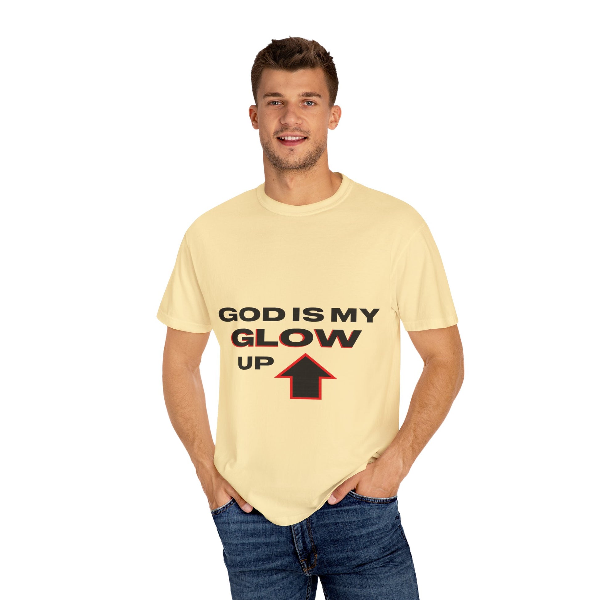 "God is My Glow Up" StreetReady Motivational T-Shirt, Inspirational Tee, Casual Wear, Gift for Him/Her, Spiritual Apparel, Everyday Comfort