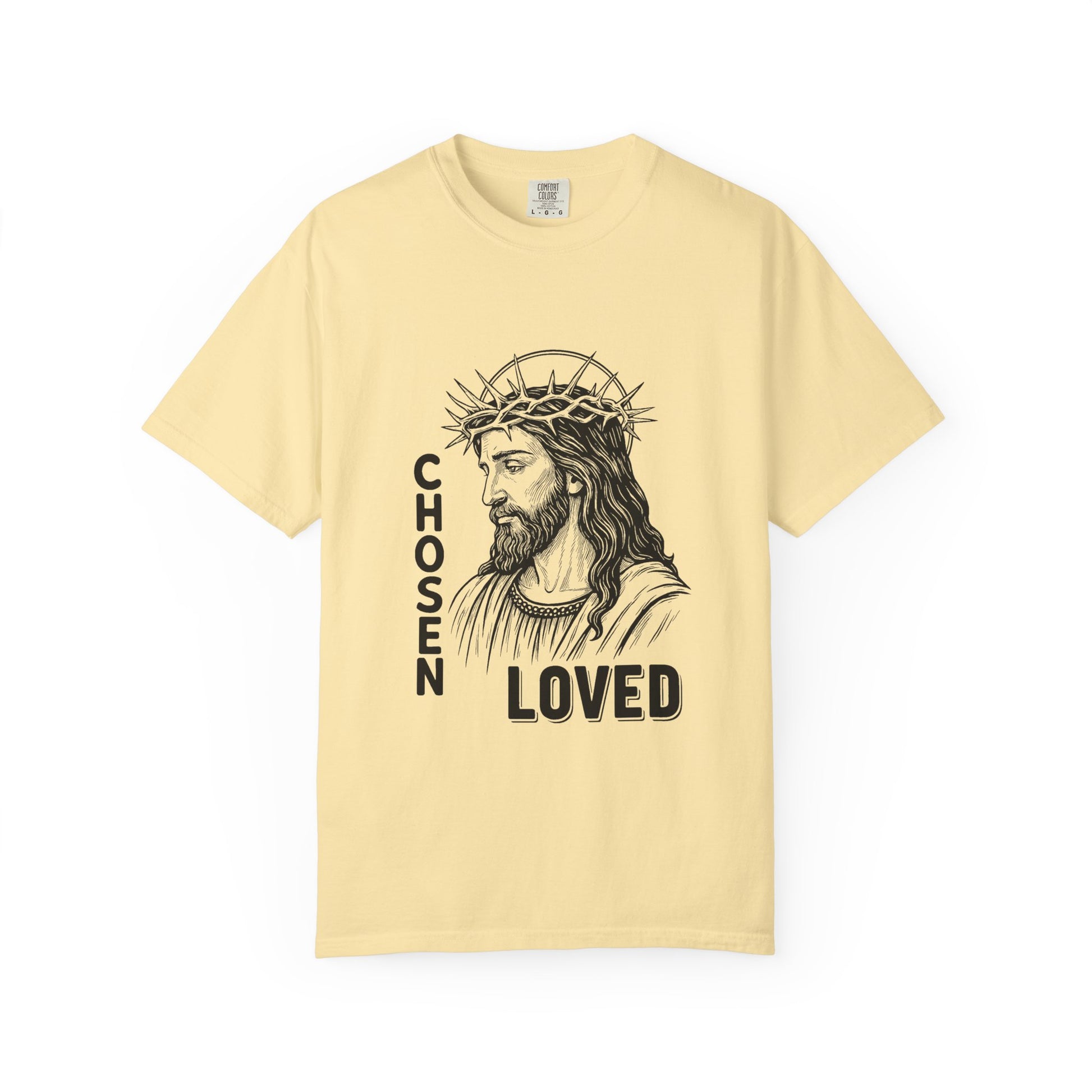 “Chosen Loved” by AARQ Unisex Garment-Dyed T-shirt - Faith-Inspired Tee for Christians, Perfect Gift for Religious Occasions, Spiritual Wear