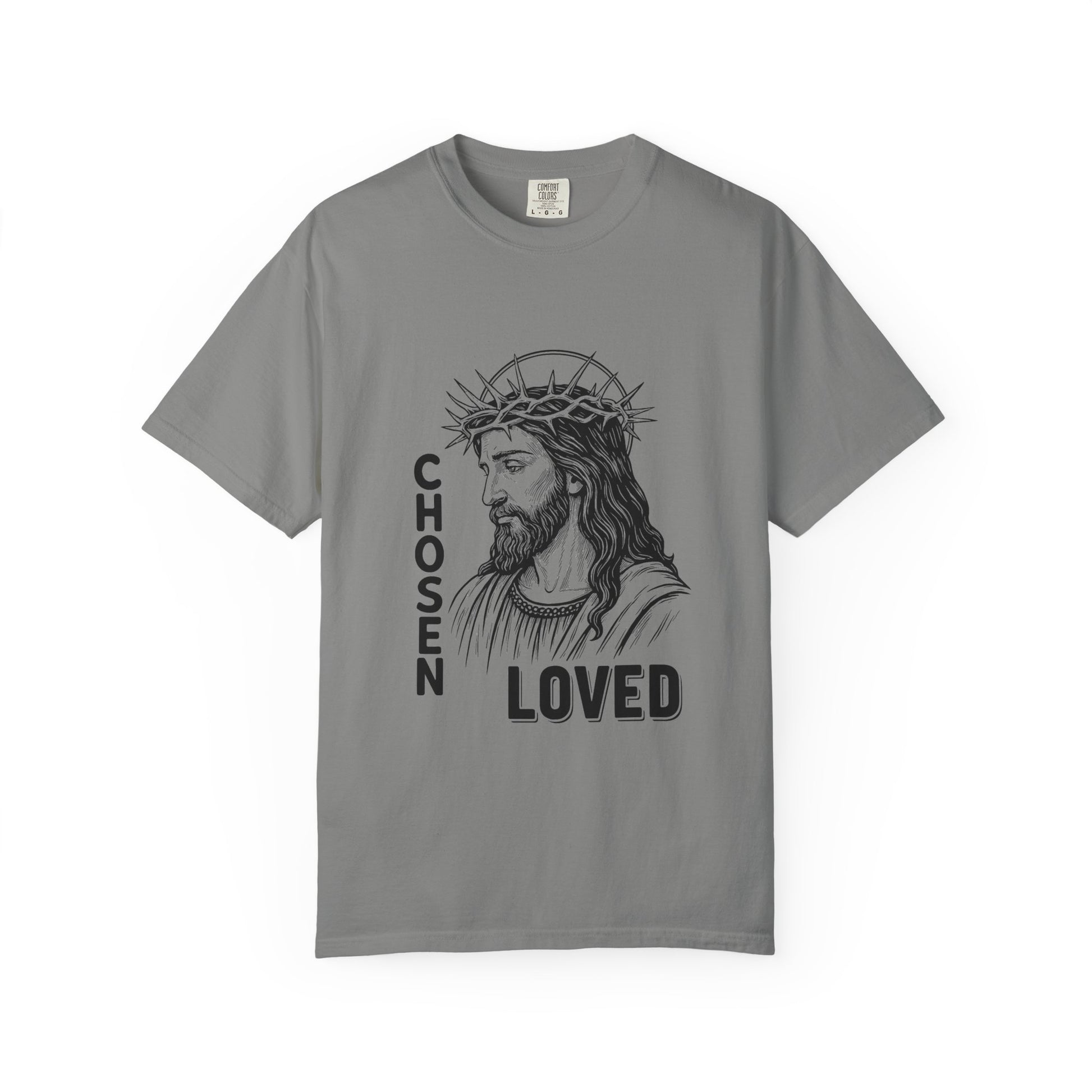 “Chosen Loved” by AARQ Unisex Garment-Dyed T-shirt - Faith-Inspired Tee for Christians, Perfect Gift for Religious Occasions, Spiritual Wear