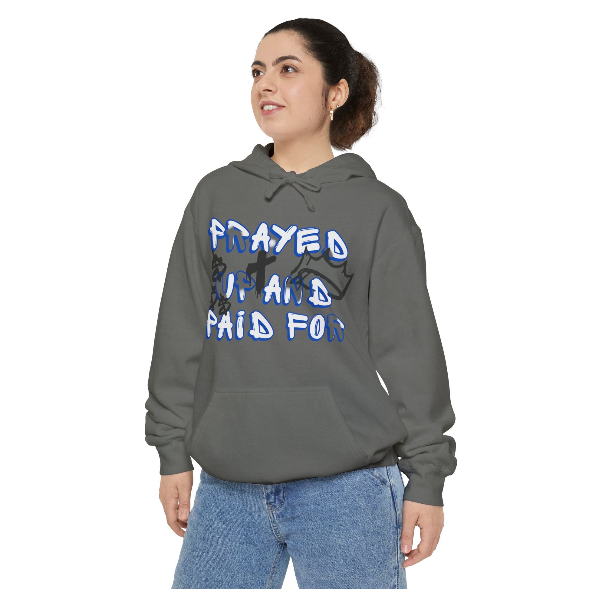 AARQ Unisex Hoodie "Prayed Up and Paid For" - Cozy Casual Wear, Spiritual Gift, Streetwear Collection