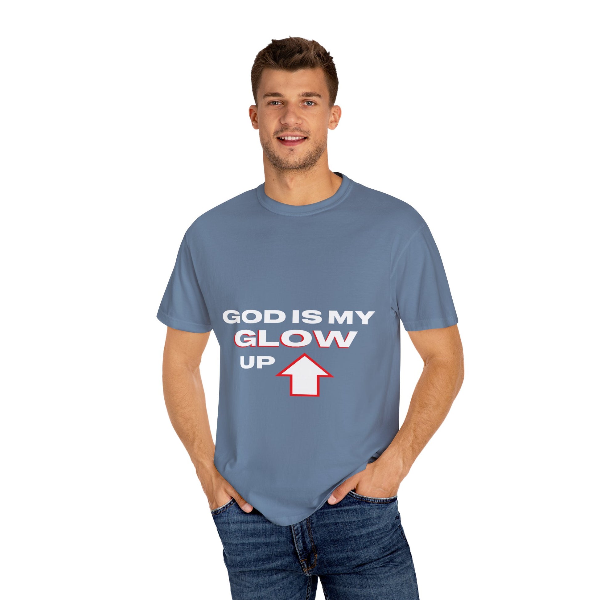 "God is My Glow Up" StreetReady Motivational T-Shirt, Inspirational Tee, Casual Wear, Gift for Him/Her, Spiritual Apparel, Everyday Comfort
