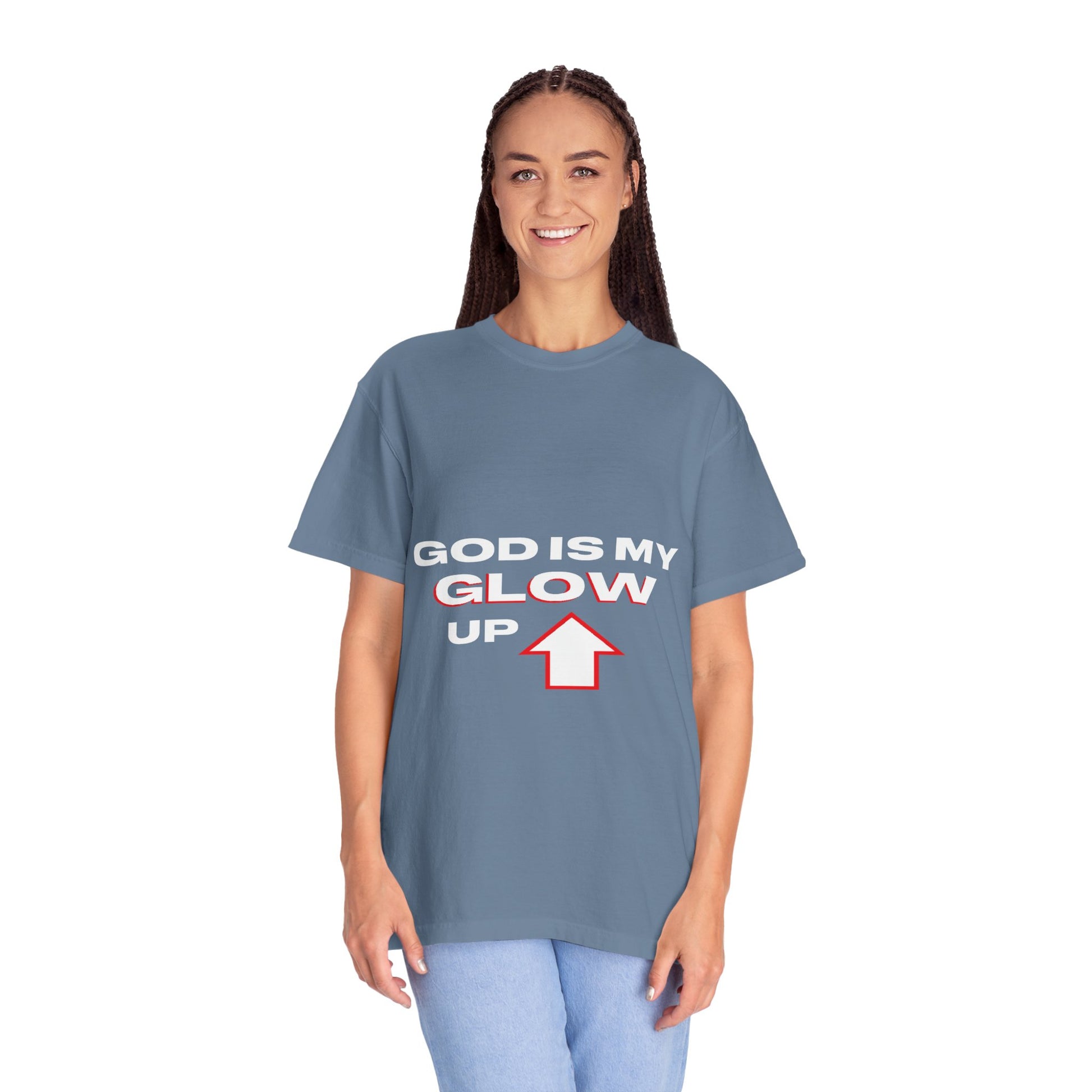 "God is My Glow Up" StreetReady Motivational T-Shirt, Inspirational Tee, Casual Wear, Gift for Him/Her, Spiritual Apparel, Everyday Comfort