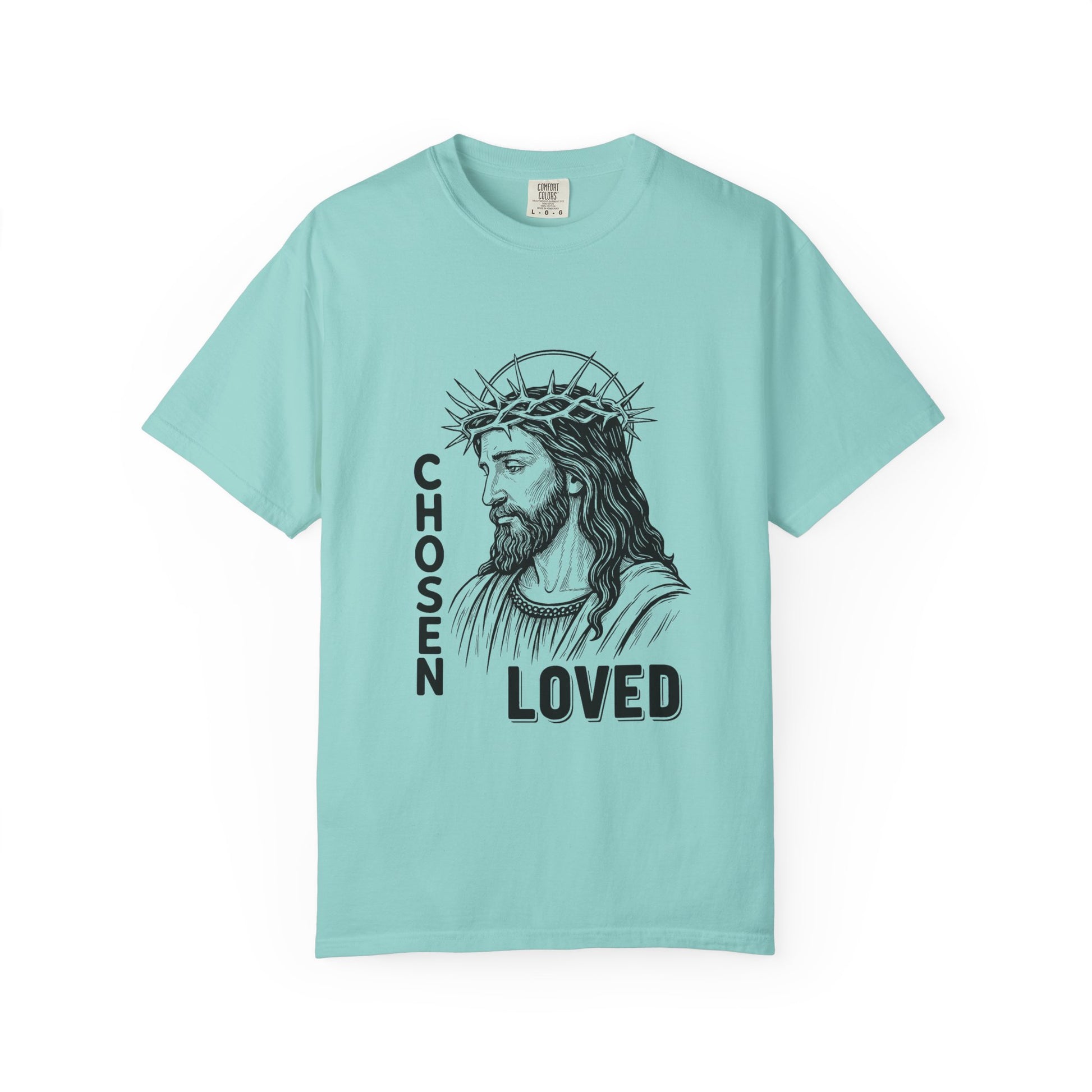 “Chosen Loved” by AARQ Unisex Garment-Dyed T-shirt - Faith-Inspired Tee for Christians, Perfect Gift for Religious Occasions, Spiritual Wear