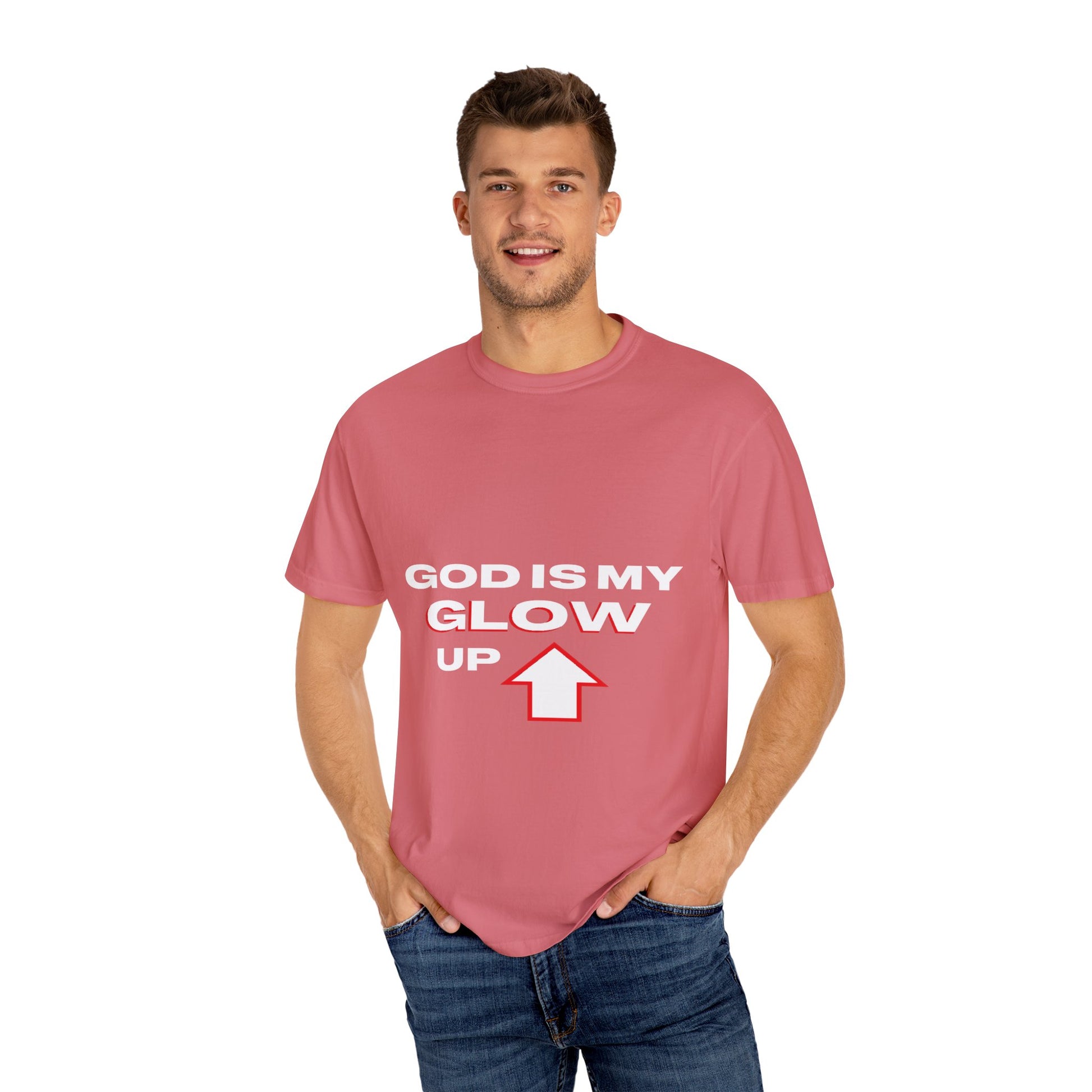 "God is My Glow Up" StreetReady Motivational T-Shirt, Inspirational Tee, Casual Wear, Gift for Him/Her, Spiritual Apparel, Everyday Comfort