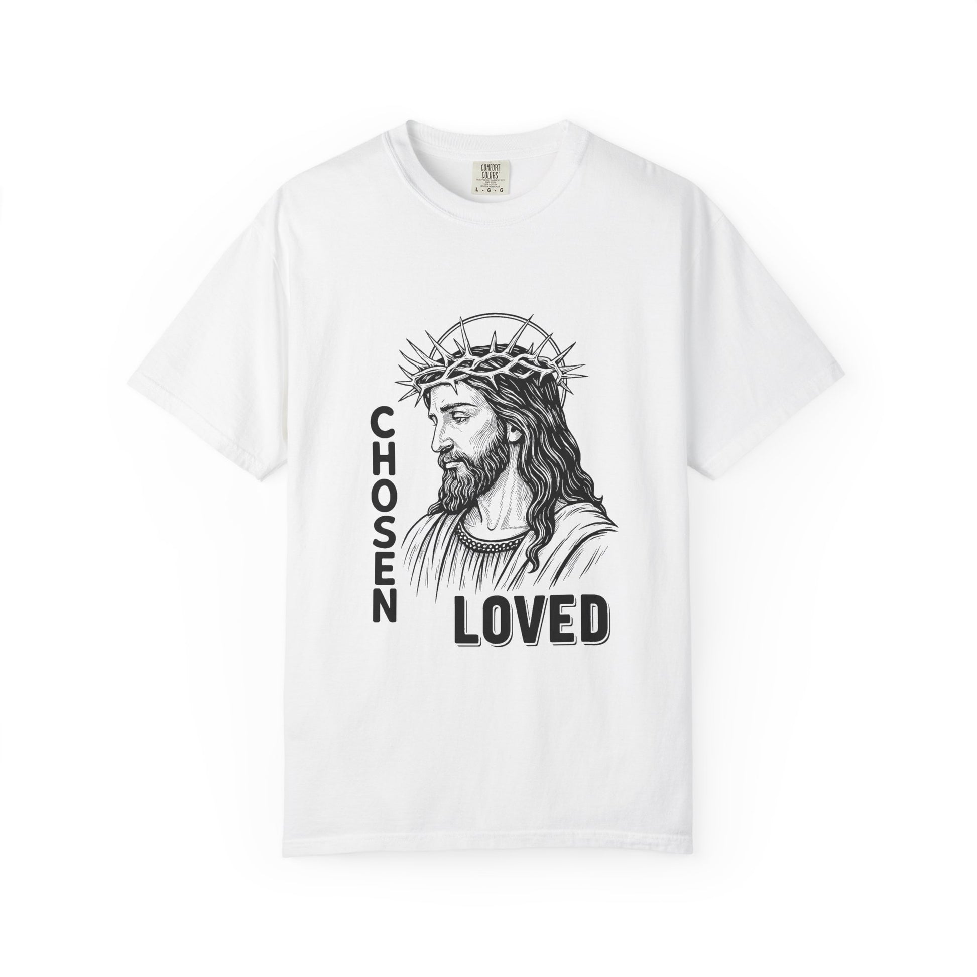 “Chosen Loved” by AARQ Unisex Garment-Dyed T-shirt - Faith-Inspired Tee for Christians, Perfect Gift for Religious Occasions, Spiritual Wear