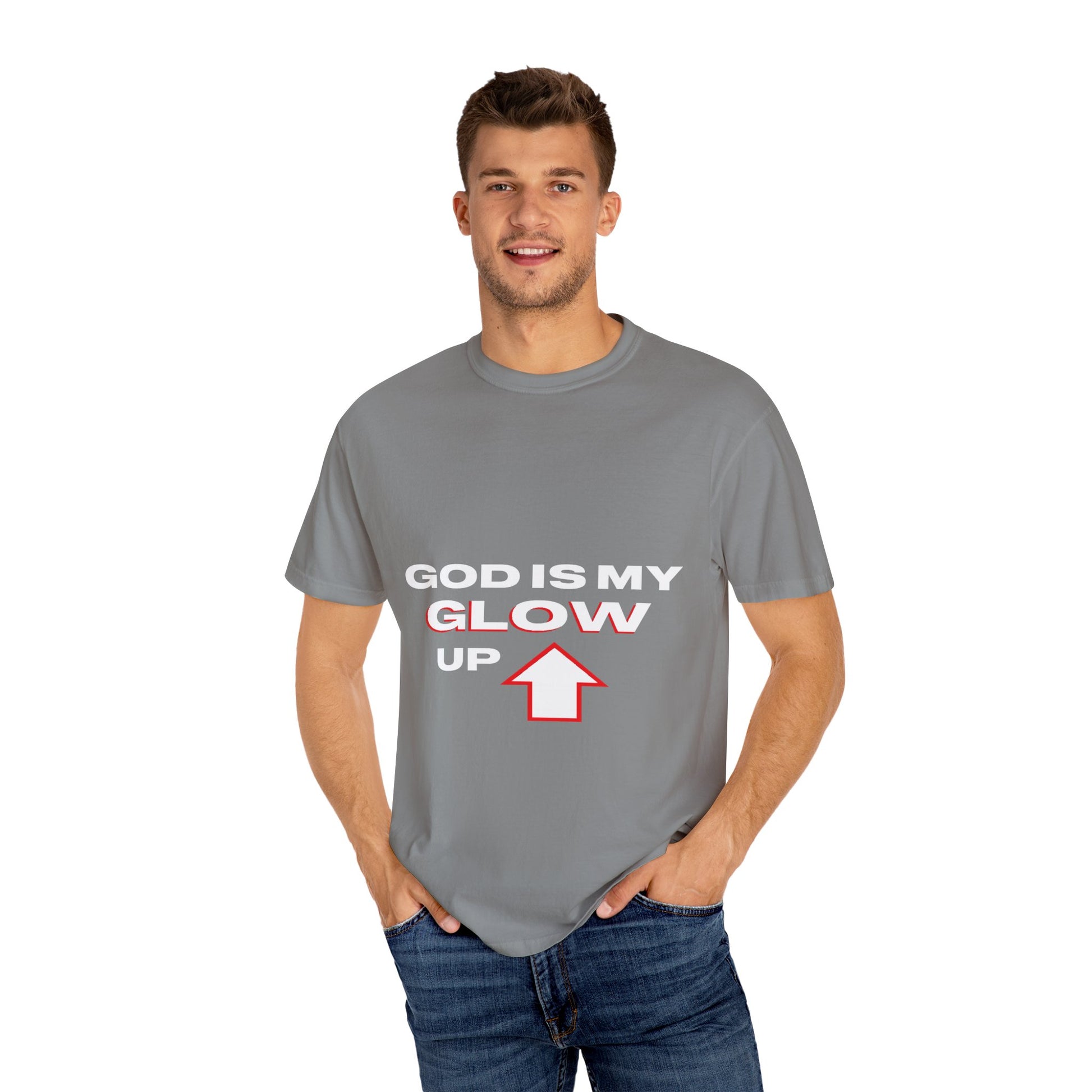 "God is My Glow Up" StreetReady Motivational T-Shirt, Inspirational Tee, Casual Wear, Gift for Him/Her, Spiritual Apparel, Everyday Comfort