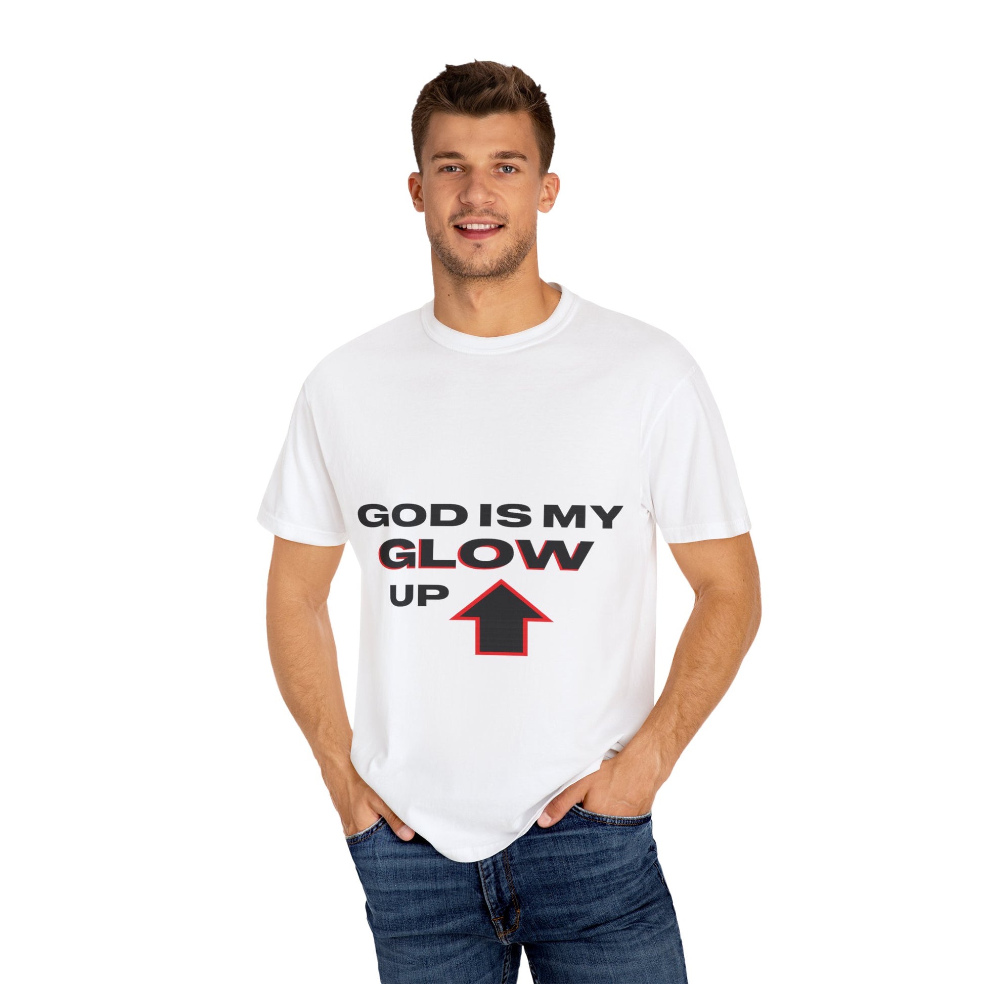 "God is My Glow Up" StreetReady Motivational T-Shirt, Inspirational Tee, Casual Wear, Gift for Him/Her, Spiritual Apparel, Everyday Comfort