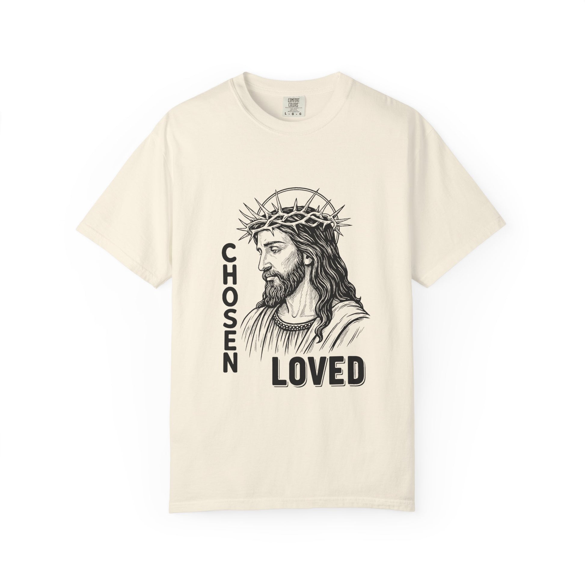 “Chosen Loved” by AARQ Unisex Garment-Dyed T-shirt - Faith-Inspired Tee for Christians, Perfect Gift for Religious Occasions, Spiritual Wear