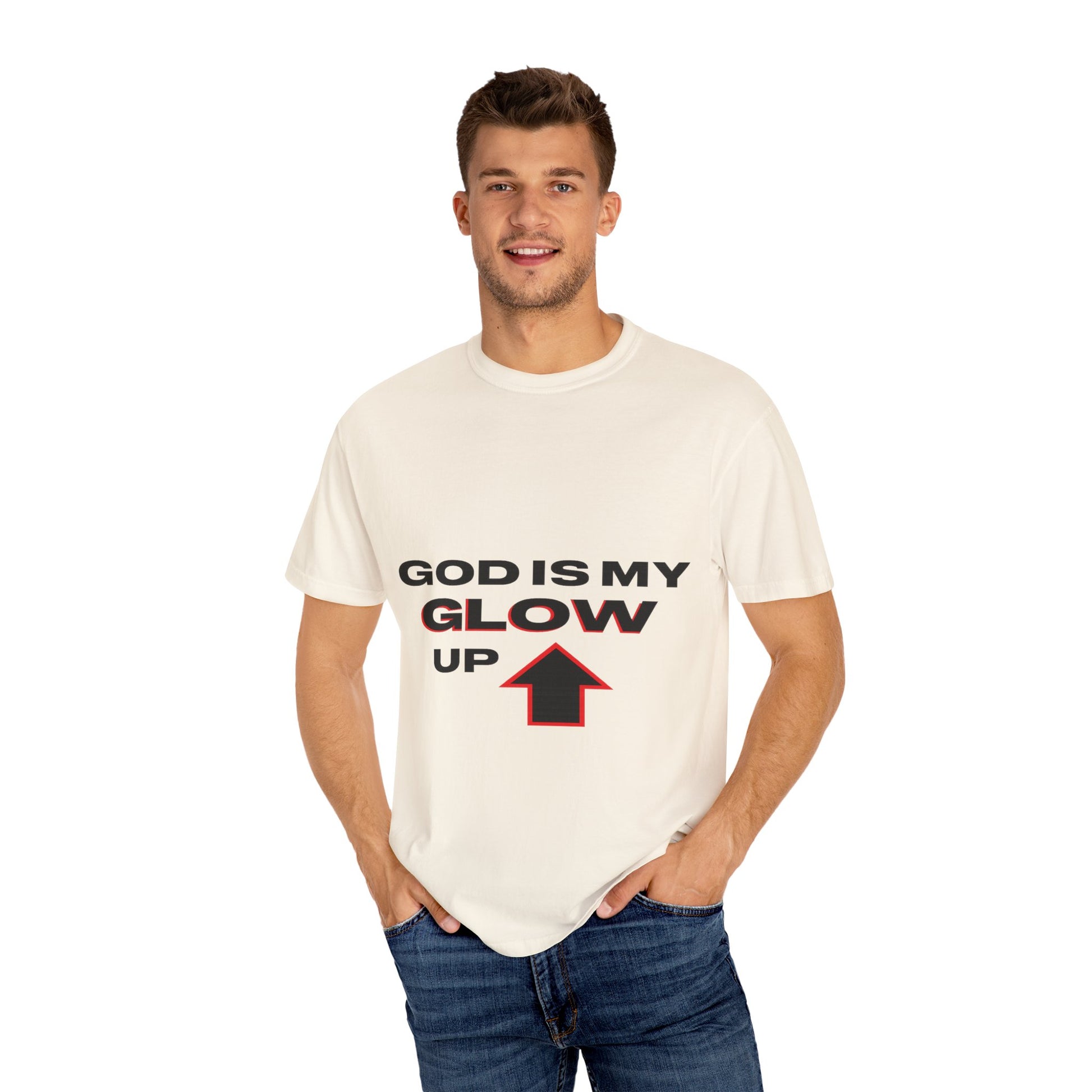 "God is My Glow Up" StreetReady Motivational T-Shirt, Inspirational Tee, Casual Wear, Gift for Him/Her, Spiritual Apparel, Everyday Comfort