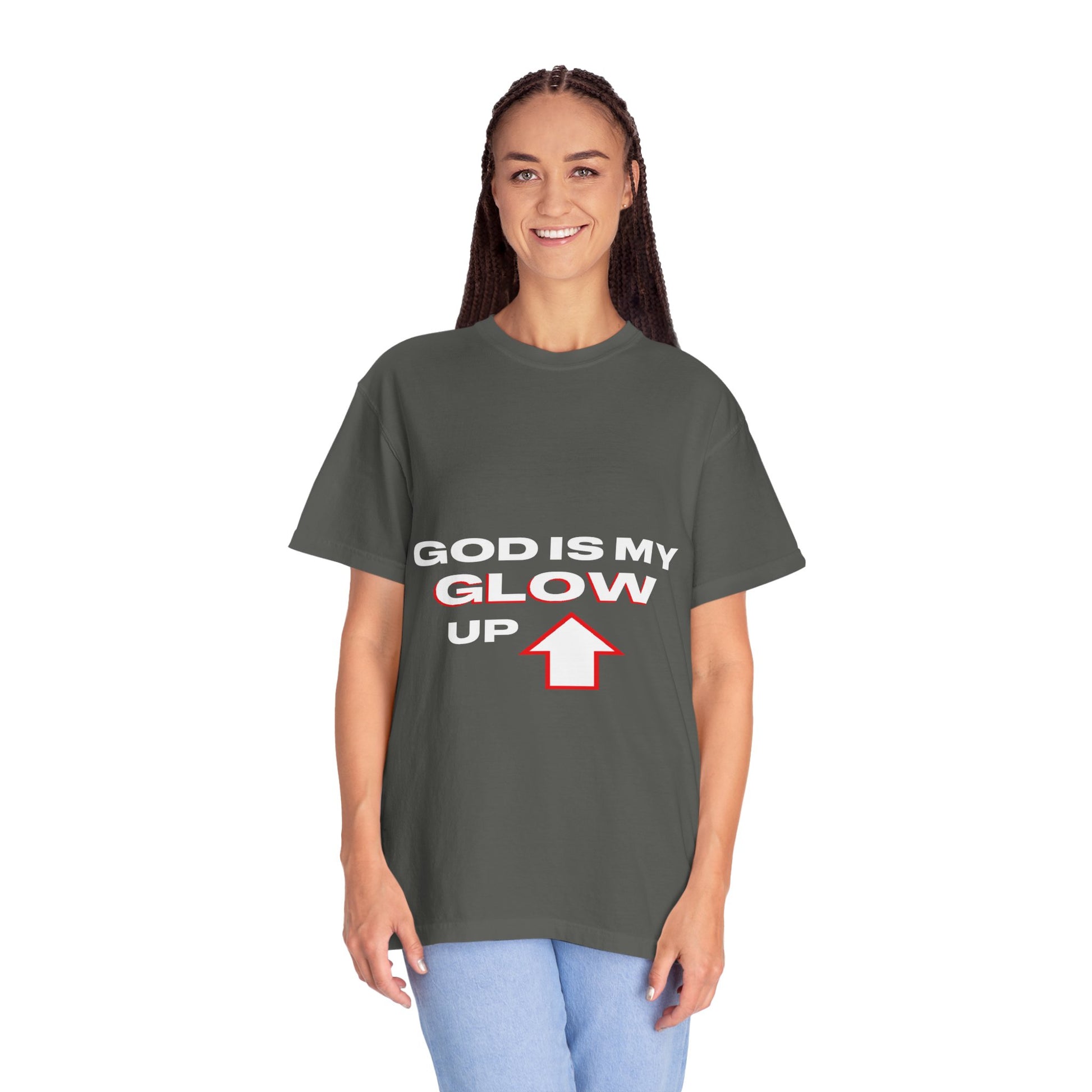 "God is My Glow Up" StreetReady Motivational T-Shirt, Inspirational Tee, Casual Wear, Gift for Him/Her, Spiritual Apparel, Everyday Comfort