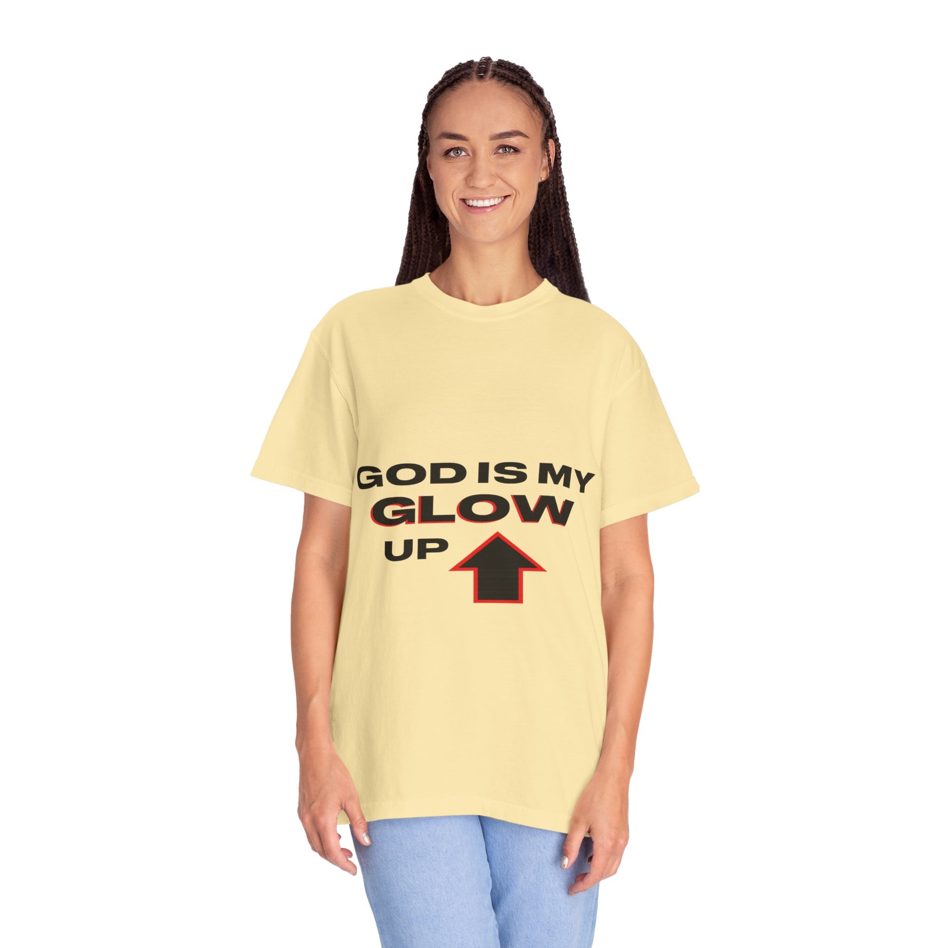 "God is My Glow Up" StreetReady Motivational T-Shirt, Inspirational Tee, Casual Wear, Gift for Him/Her, Spiritual Apparel, Everyday Comfort