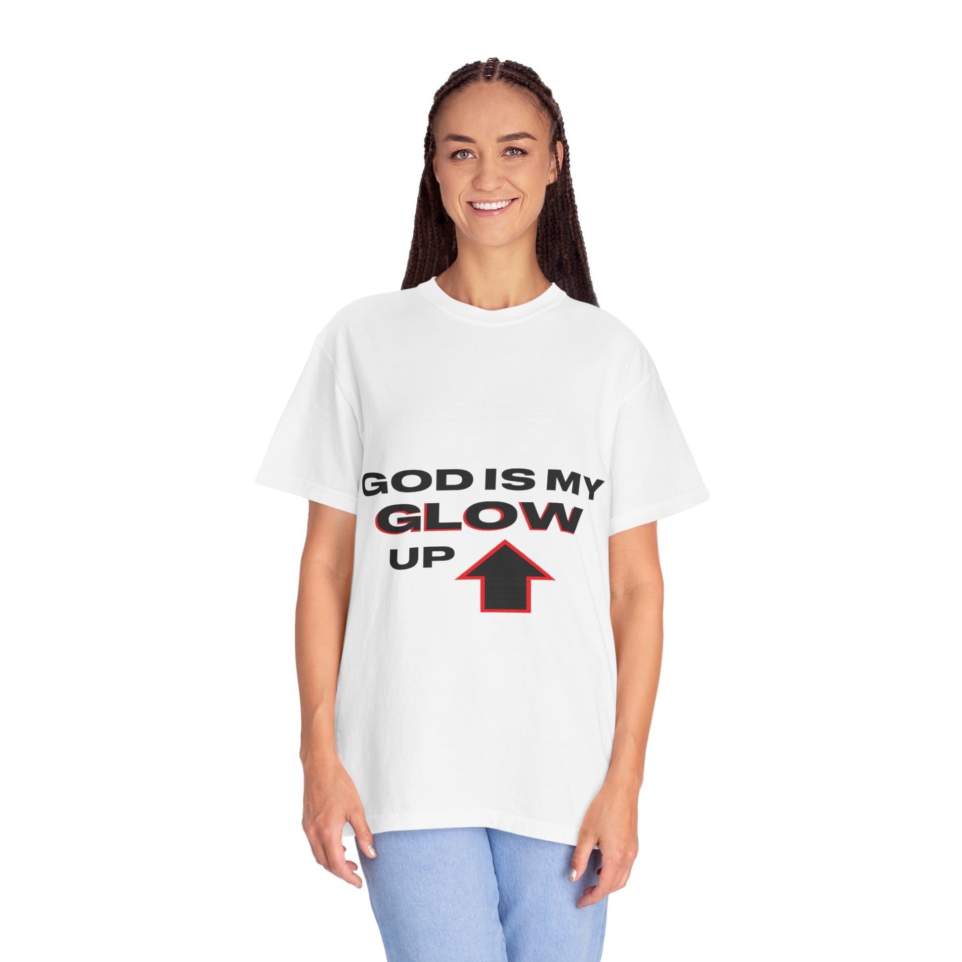 "God is My Glow Up" StreetReady Motivational T-Shirt, Inspirational Tee, Casual Wear, Gift for Him/Her, Spiritual Apparel, Everyday Comfort