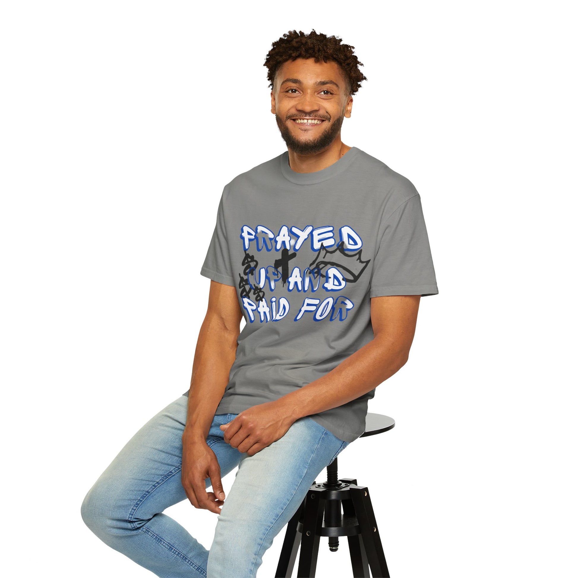 AARQ StreetReady Collection Prayed Up and Paid For T-Shirt, Garment-Dyed Tee