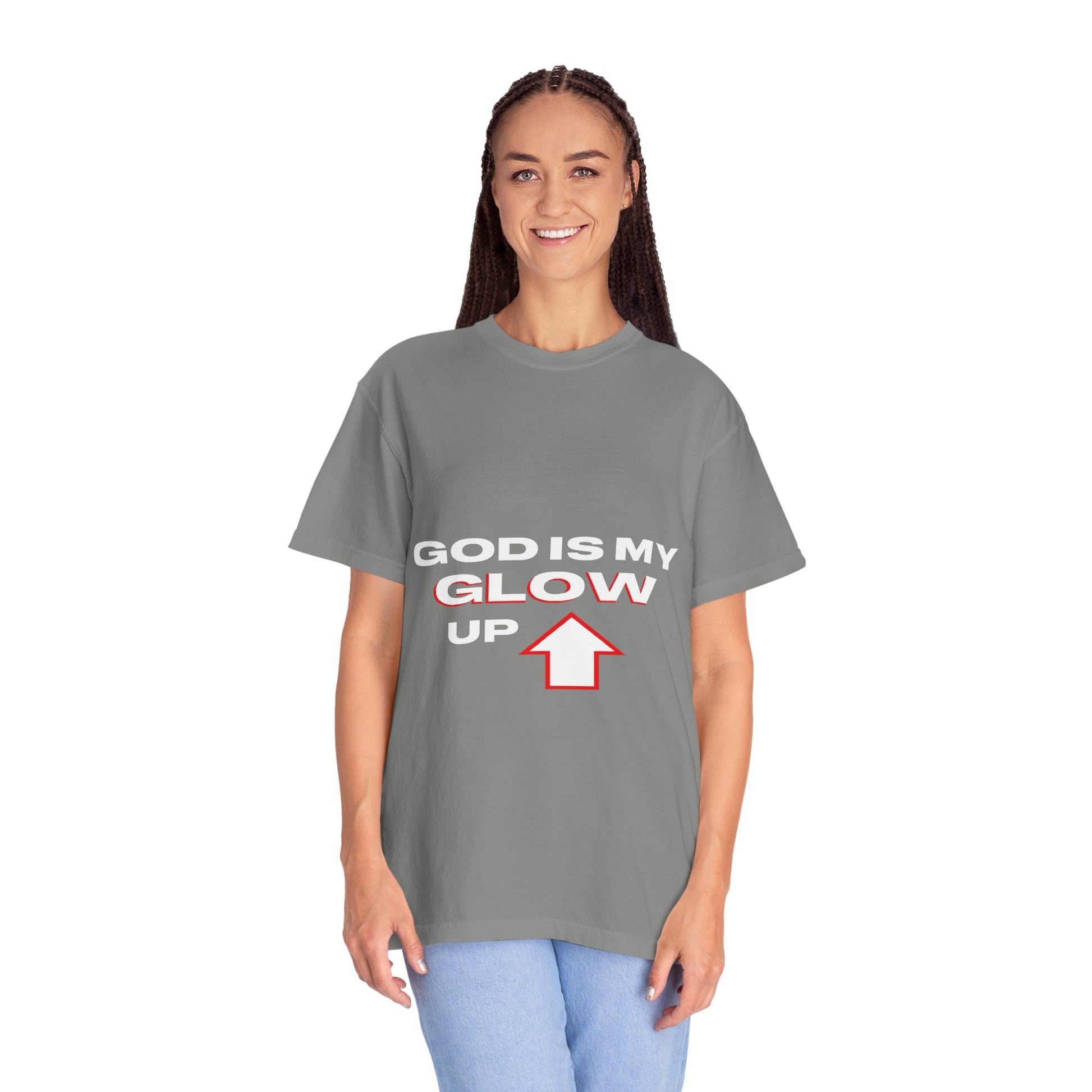 "God is My Glow Up" StreetReady Motivational T-Shirt, Inspirational Tee, Casual Wear, Gift for Him/Her, Spiritual Apparel, Everyday Comfort