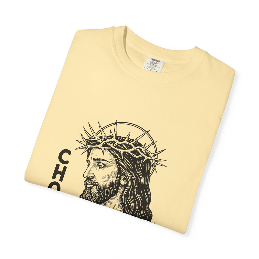 “Chosen Loved” by AARQ Unisex Garment-Dyed T-shirt - Faith-Inspired Tee for Christians, Perfect Gift for Religious Occasions, Spiritual Wear