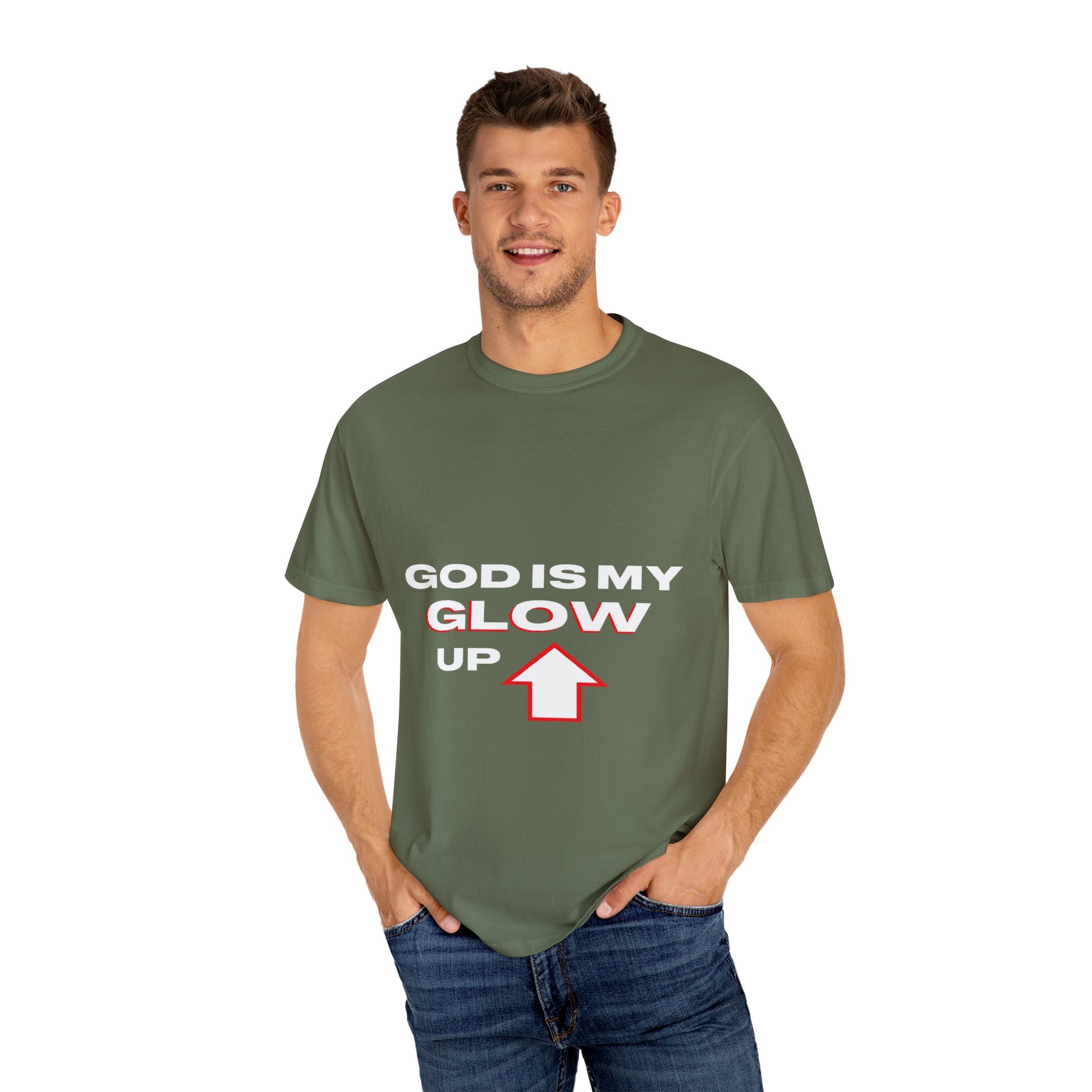 "God is My Glow Up" StreetReady Motivational T-Shirt, Inspirational Tee, Casual Wear, Gift for Him/Her, Spiritual Apparel, Everyday Comfort