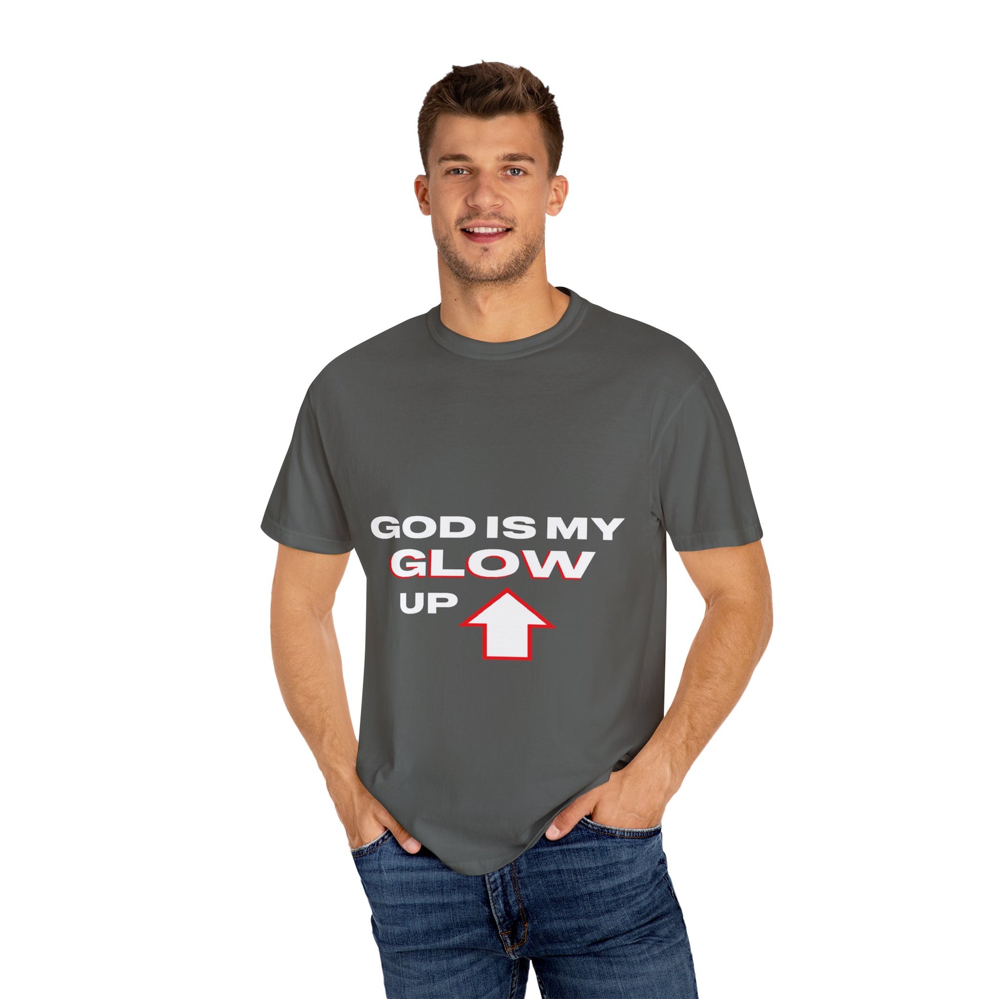 "God is My Glow Up" StreetReady Motivational T-Shirt, Inspirational Tee, Casual Wear, Gift for Him/Her, Spiritual Apparel, Everyday Comfort