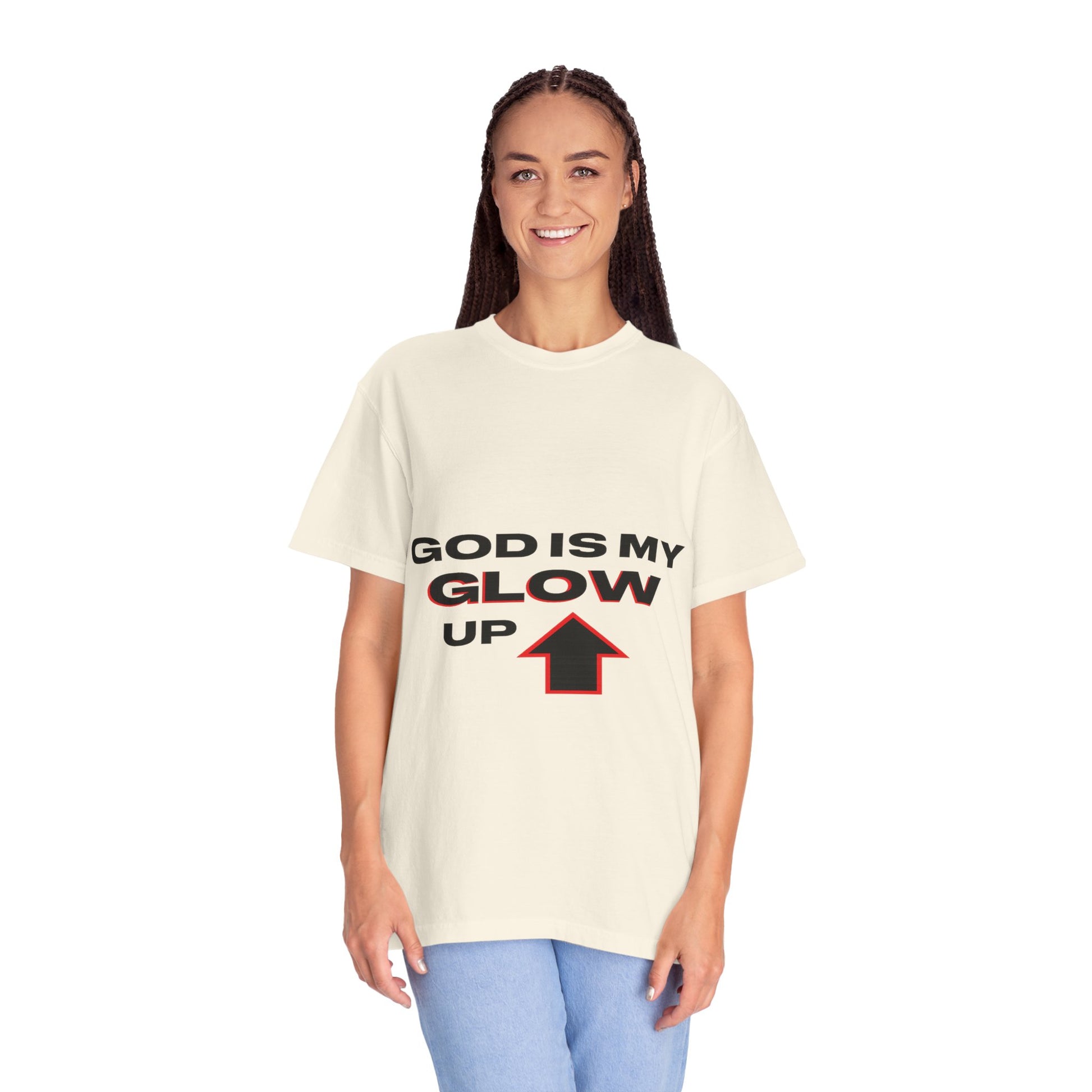 "God is My Glow Up" StreetReady Motivational T-Shirt, Inspirational Tee, Casual Wear, Gift for Him/Her, Spiritual Apparel, Everyday Comfort