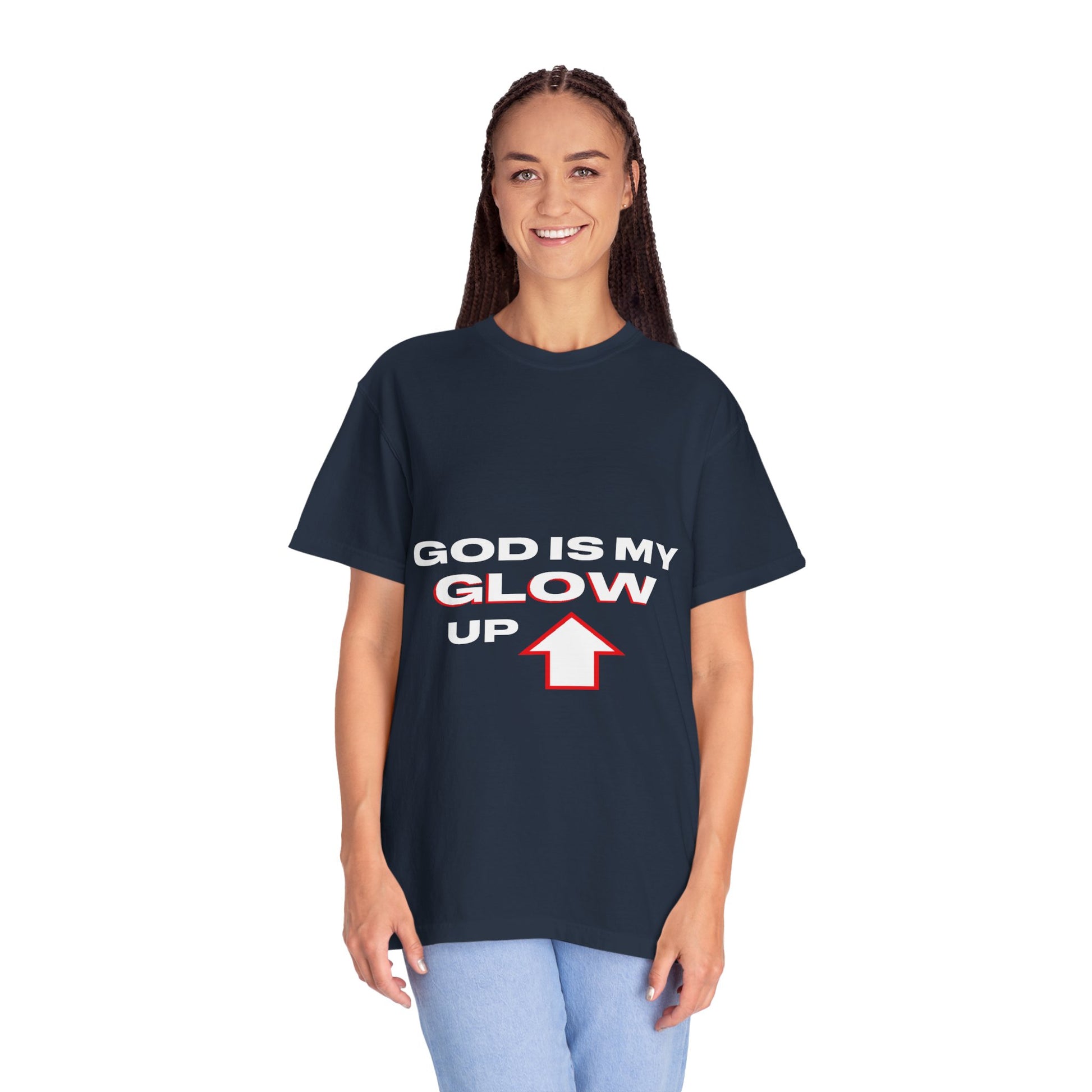 "God is My Glow Up" StreetReady Motivational T-Shirt, Inspirational Tee, Casual Wear, Gift for Him/Her, Spiritual Apparel, Everyday Comfort