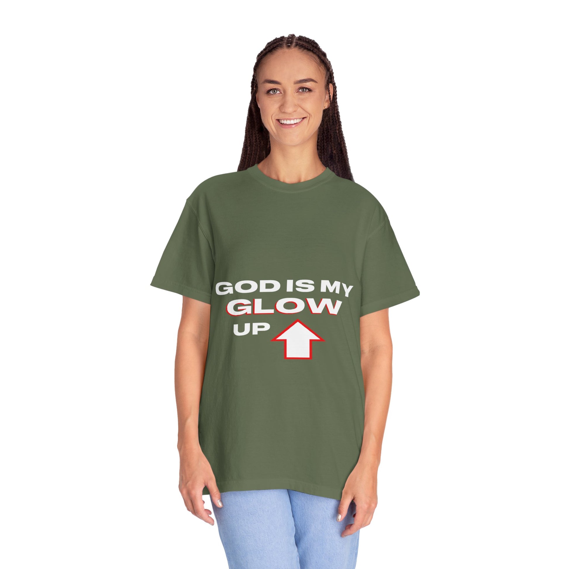 "God is My Glow Up" StreetReady Motivational T-Shirt, Inspirational Tee, Casual Wear, Gift for Him/Her, Spiritual Apparel, Everyday Comfort