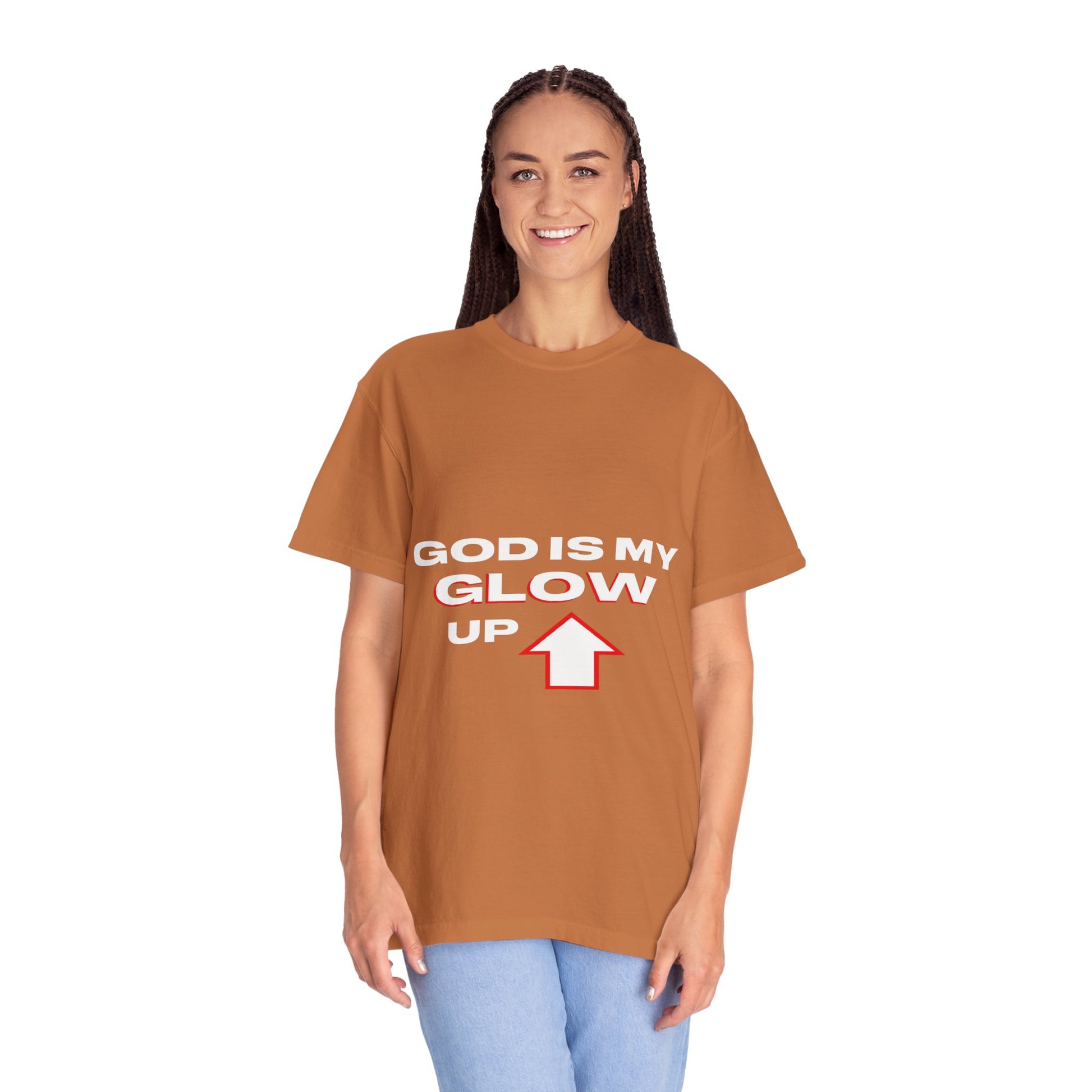 "God is My Glow Up" StreetReady Motivational T-Shirt, Inspirational Tee, Casual Wear, Gift for Him/Her, Spiritual Apparel, Everyday Comfort