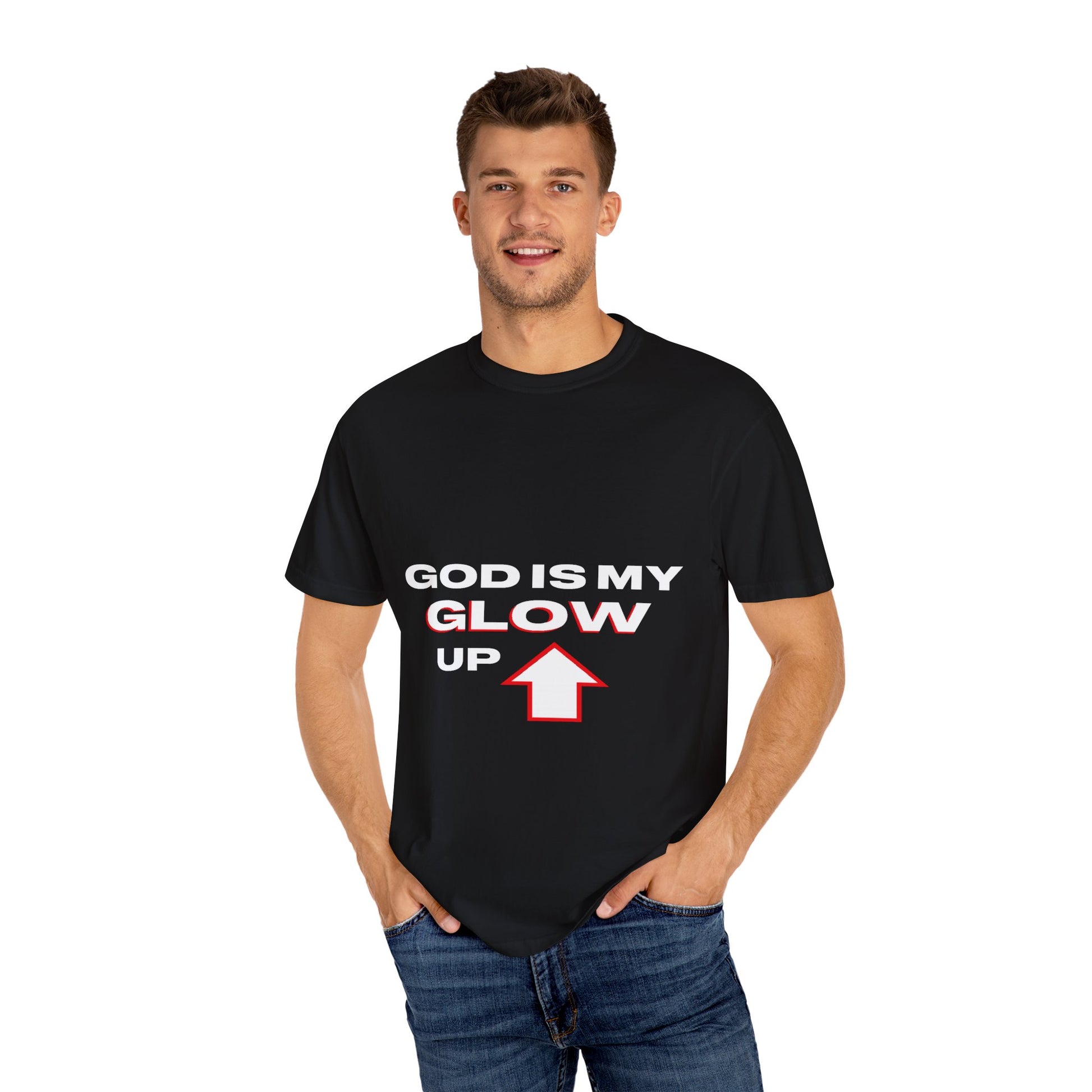"God is My Glow Up" StreetReady Motivational T-Shirt, Inspirational Tee, Casual Wear, Gift for Him/Her, Spiritual Apparel, Everyday Comfort