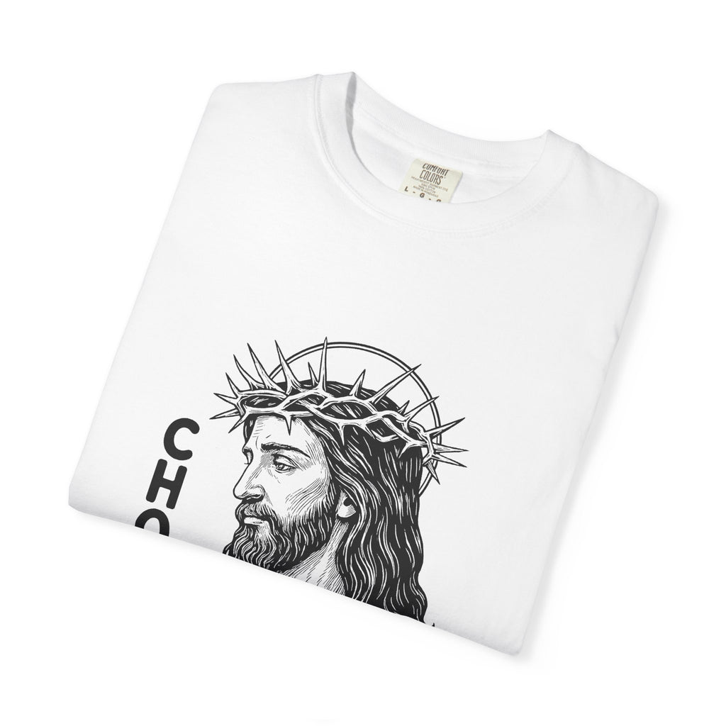 “Chosen Loved” by AARQ Unisex Garment-Dyed T-shirt - Faith-Inspired Tee for Christians, Perfect Gift for Religious Occasions, Spiritual Wear