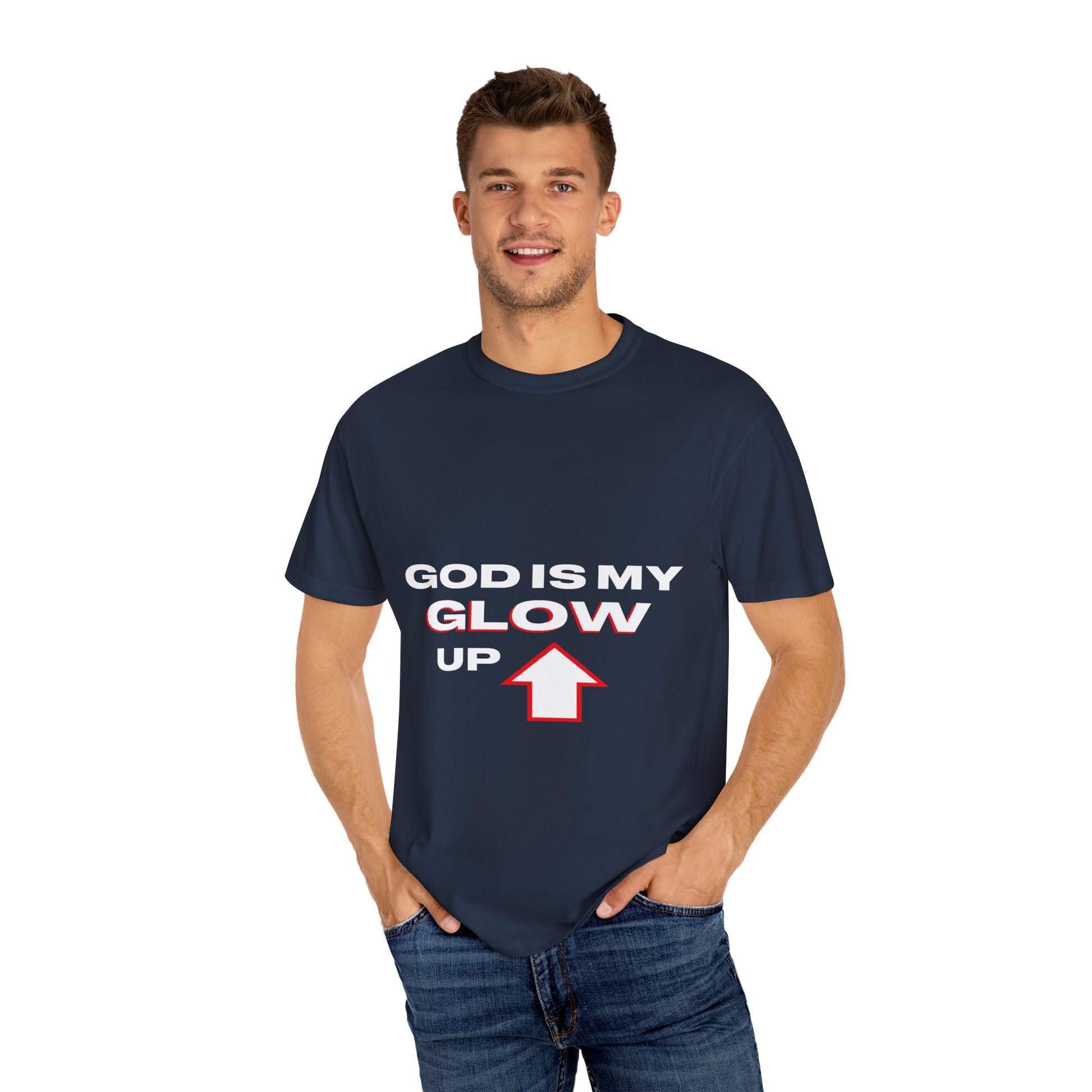 "God is My Glow Up" StreetReady Motivational T-Shirt, Inspirational Tee, Casual Wear, Gift for Him/Her, Spiritual Apparel, Everyday Comfort
