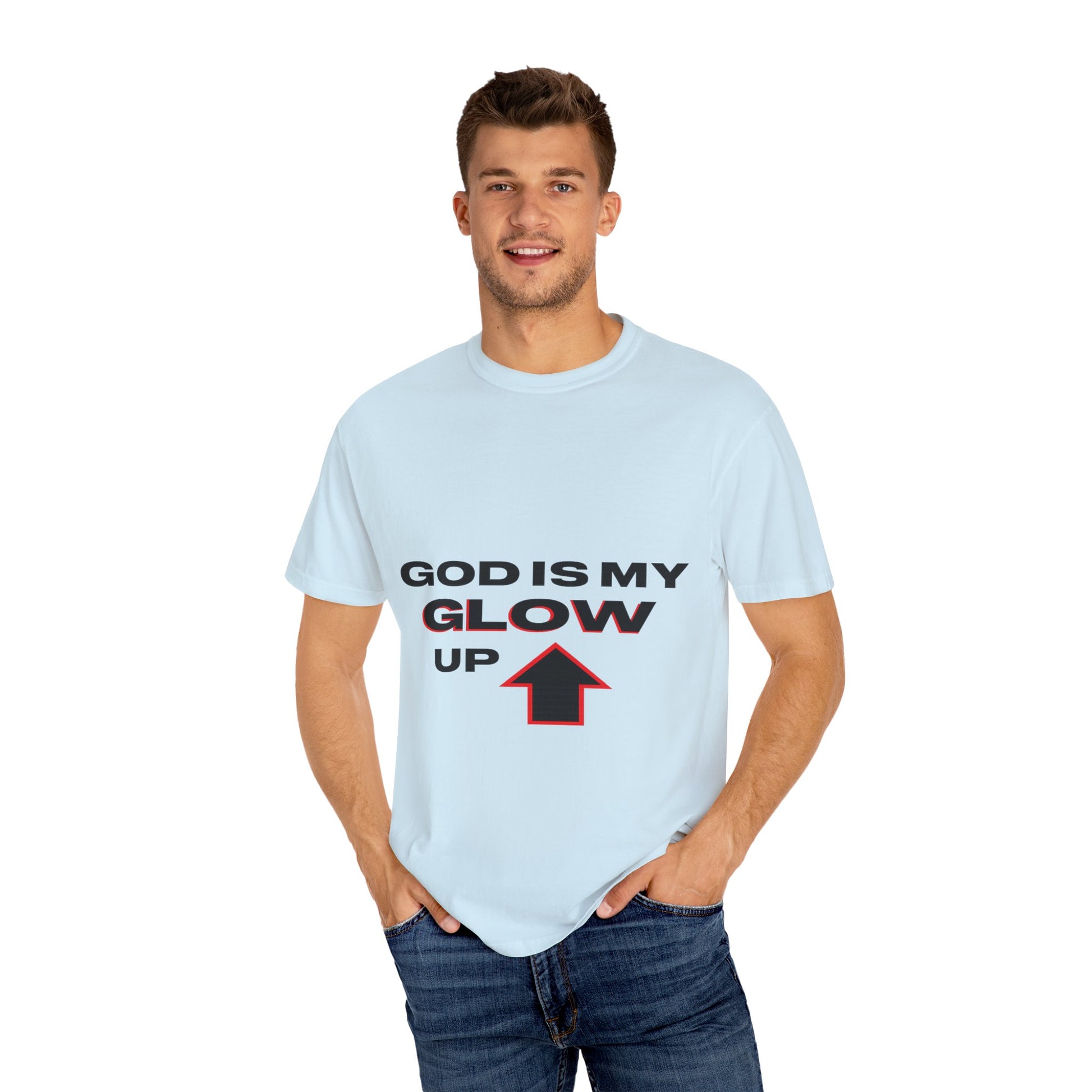 "God is My Glow Up" StreetReady Motivational T-Shirt, Inspirational Tee, Casual Wear, Gift for Him/Her, Spiritual Apparel, Everyday Comfort