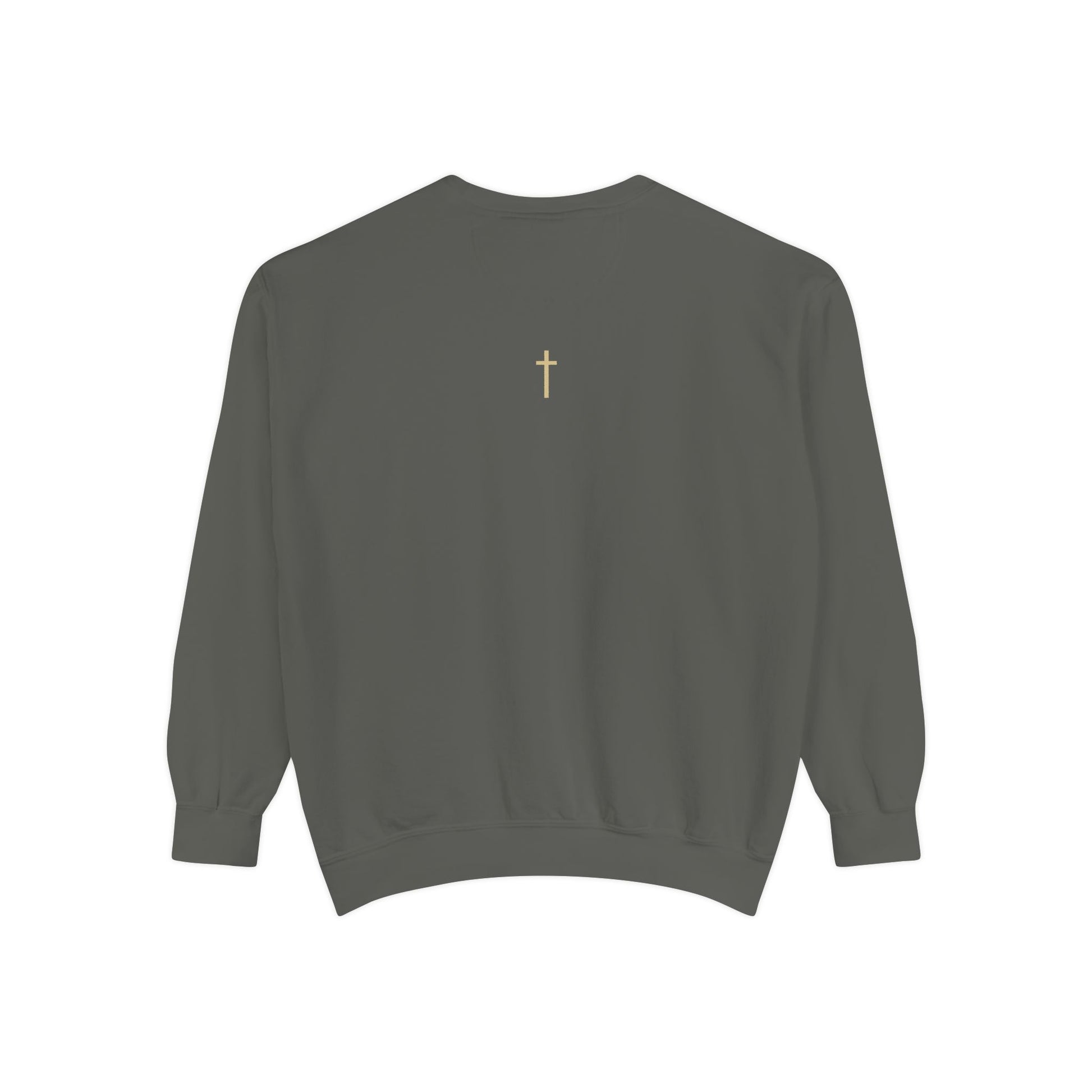 AARQ Garment-Dyed Unisex Sweatshirt with Minimalist Logo, Casual Fashion, Cozy Gift, Comfortable Layer, Trendy Streetwear