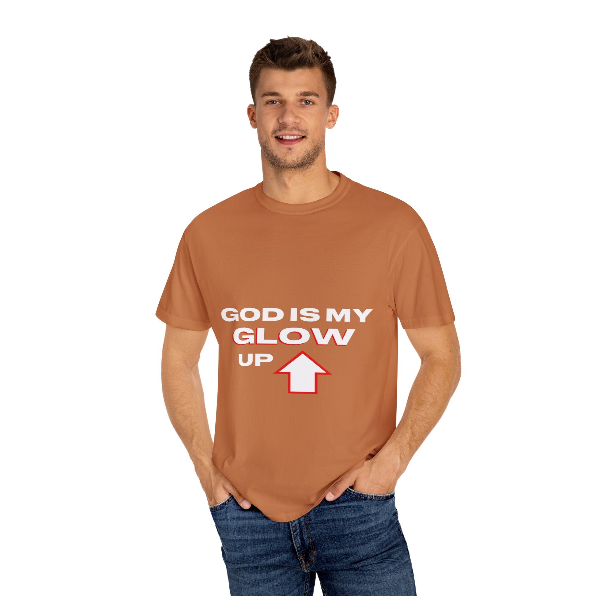 "God is My Glow Up" StreetReady Motivational T-Shirt, Inspirational Tee, Casual Wear, Gift for Him/Her, Spiritual Apparel, Everyday Comfort