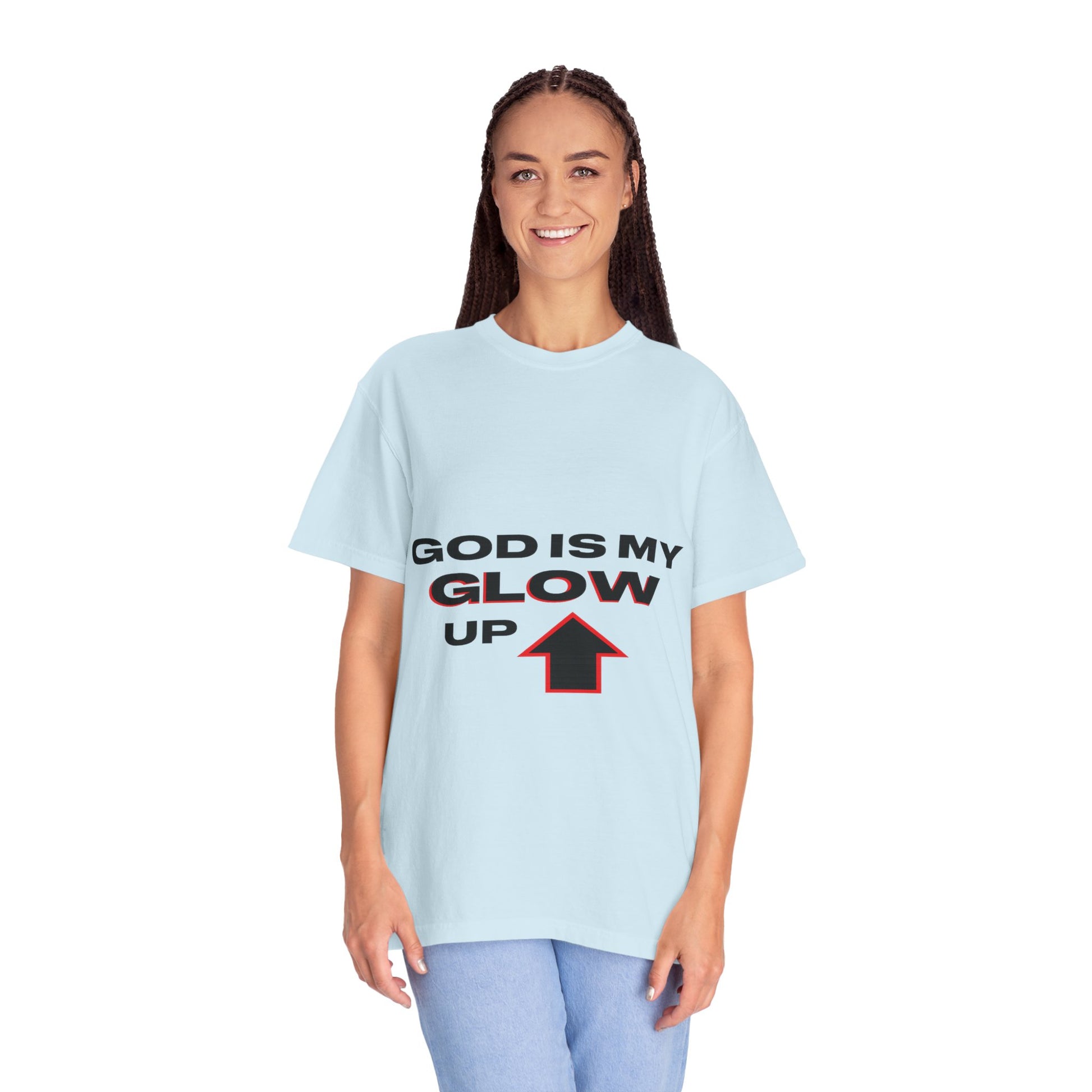 "God is My Glow Up" StreetReady Motivational T-Shirt, Inspirational Tee, Casual Wear, Gift for Him/Her, Spiritual Apparel, Everyday Comfort