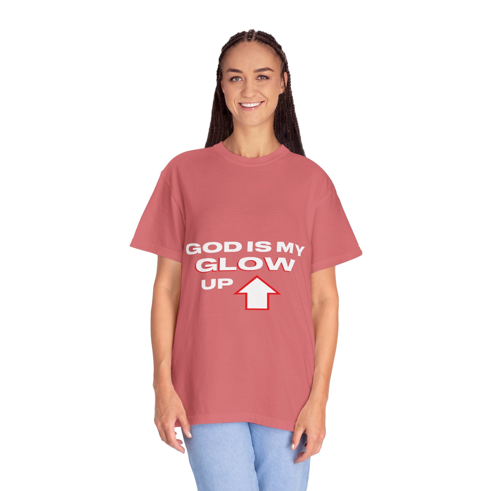"God is My Glow Up" StreetReady Motivational T-Shirt, Inspirational Tee, Casual Wear, Gift for Him/Her, Spiritual Apparel, Everyday Comfort